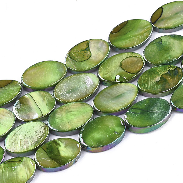 PandaHall Freshwater Shell Beads Strands, AB Color, Dyed, Oval, Lime Green, 13~15x10~11x2~3mm, Hole: 1mm, about 26~28pcs/strand, 15.5 inch...
PandaHall Freshwater Shell Beads Strands, AB Color, Dyed, Oval, Lime Green, 13~15x10~11x2~3mm, Hole: 1mm, about 26~28pcs/strand, 15.5 inch...