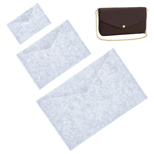 PandaHall WADORN 3Pcs 3 Style Wool Felt Envelope Purse Insert Organizer, for Crossbody Bag Making, Gainsboro, 5.8~14.9x9~21.9x0.35cm..., Gray
PandaHall WADORN 3Pcs 3 Style Wool Felt Envelope Purse Insert Organizer, for Crossbody Bag Making, Gainsboro, 5.8~14.9x9~21.9x0.35cm..., Gray