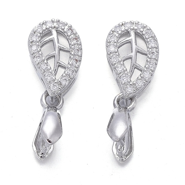 PandaHall Brass Micro Pave Cubic Zirconia Ice Pick Pinch Bails, Long-Lasting Plated, Leaf, Clear, Platinum, 20.5x8x5mm, Hole: 2x3mm, Pin...
PandaHall Brass Micro Pave Cubic Zirconia Ice Pick Pinch Bails, Long-Lasting Plated, Leaf, Clear, Platinum, 20.5x8x5mm, Hole: 2x3mm, Pin...
