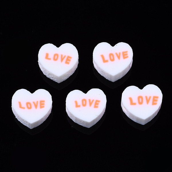 PandaHall Handmade Polymer Clay Beads, Heart with Word Love, White, 8~8.5x9~9.5x4.5mm, Hole: 1.8mm Polymer Clay Heart White
PandaHall Handmade Polymer Clay Beads, Heart with Word Love, White, 8~8.5x9~9.5x4.5mm, Hole: 1.8mm Polymer Clay Heart White