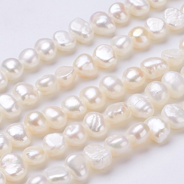 PandaHall Natural Cultured Freshwater Pearl Beads Strands, Nuggets, Seashell Color, 7~8x6~7x5~6mm, Hole: 0.5mm, about 55~56pcs/strand, 13.39...
PandaHall Natural Cultured Freshwater Pearl Beads Strands, Nuggets, Seashell Color, 7~8x6~7x5~6mm, Hole: 0.5mm, about 55~56pcs/strand, 13.39...