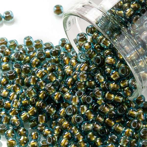 PandaHall TOHO Round Seed Beads, Japanese Seed Beads, (1014) Gold Lined Aqua Luster, 8/0, 3mm, Hole: 1mm, about 1110pcs/50g Glass Cyan
PandaHall TOHO Round Seed Beads, Japanese Seed Beads, (1014) Gold Lined Aqua Luster, 8/0, 3mm, Hole: 1mm, about 1110pcs/50g Glass Cyan