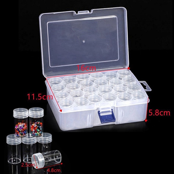 PandaHall Plastic Craft Organizer Case Sets, 24 Column Grids Bead Containers, Rectangle, Clear, 16x11.5x5.8cm, Small Box: 5.5x5.5x2cm...
PandaHall Plastic Craft Organizer Case Sets, 24 Column Grids Bead Containers, Rectangle, Clear, 16x11.5x5.8cm, Small Box: 5.5x5.5x2cm...
