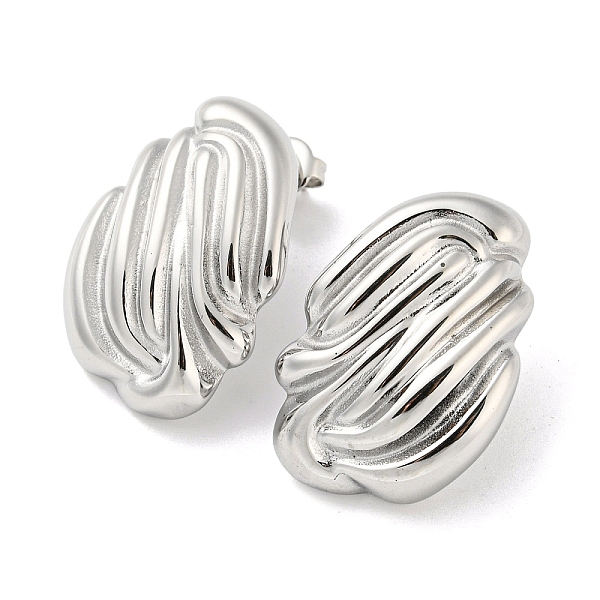 PandaHall 304 Stainless Steel Stud Earrings, Twist Oval, Stainless Steel Color, 30x21mm 304 Stainless Steel Oval
PandaHall 304 Stainless Steel Stud Earrings, Twist Oval, Stainless Steel Color, 30x21mm 304 Stainless Steel Oval
