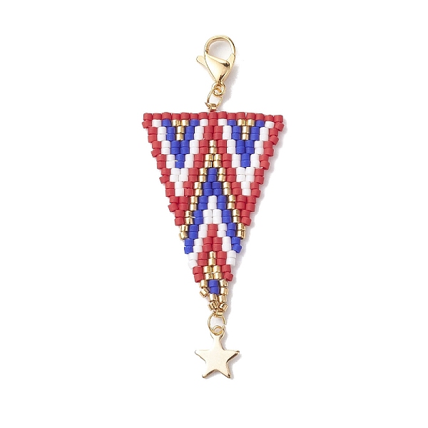 PandaHall MIYUKI Delica Real 24K Gold Plated Pendant Decorations, with 304 Stainless Steel Charms and Lobster Claw Clasps, Triangle..., Red
PandaHall MIYUKI Delica Real 24K Gold Plated Pendant Decorations, with 304 Stainless Steel Charms and Lobster Claw Clasps, Triangle..., Red