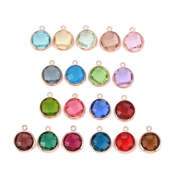 PandaHall Glass Charms, with Rose Gold Plated Brass Findings, Long-Lasting Plated, Lead Free & Nickel Free & Cadmium Free, Faceted Flat..., Multicolor
PandaHall Glass Charms, with Rose Gold Plated Brass Findings, Long-Lasting Plated, Lead Free & Nickel Free & Cadmium Free, Faceted Flat..., Multicolor