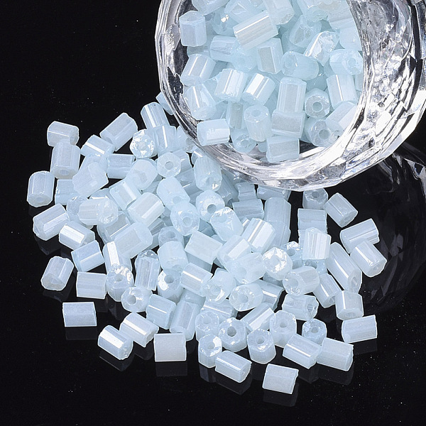 PandaHall 6/0 Two Cut Glass Seed Beads, Hexagon, Opaque Ceylon & Lustered, Light Sky Blue, 3.5~5x3.5~4mm, Hole: 1mm, about 4500pcs/bag Glass...
PandaHall 6/0 Two Cut Glass Seed Beads, Hexagon, Opaque Ceylon & Lustered, Light Sky Blue, 3.5~5x3.5~4mm, Hole: 1mm, about 4500pcs/bag Glass...