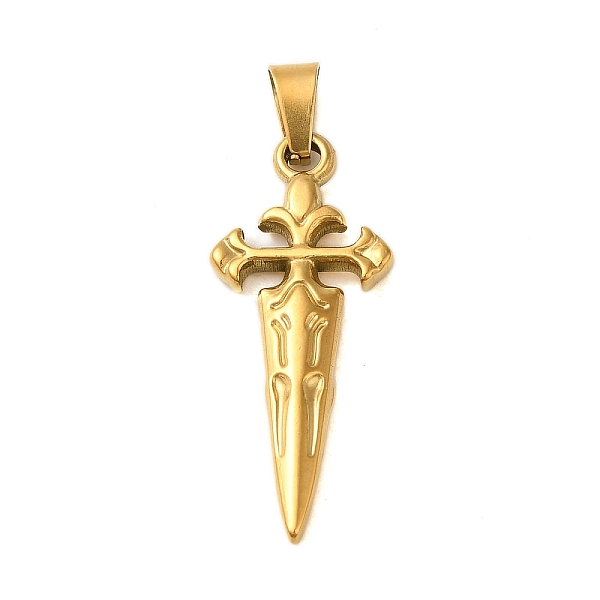 PandaHall Ion Plating(IP) 304 Stainless Steel Pendants, Sword Charm, Golden, 34x14x3.5mm, Hole: 6x3.5mm 304 Stainless Steel Tool
PandaHall Ion Plating(IP) 304 Stainless Steel Pendants, Sword Charm, Golden, 34x14x3.5mm, Hole: 6x3.5mm 304 Stainless Steel Tool