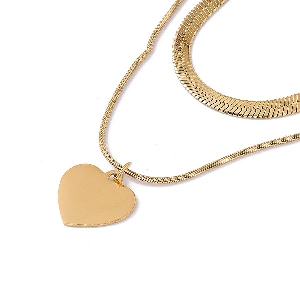 PandaHall 2Pcs 2 Style Ion Plating(IP) 304 Stainless Steel Heart Pendant Necklaces Set, Herringbone & Snake Chains Stackable Necklaces for...
PandaHall 2Pcs 2 Style Ion Plating(IP) 304 Stainless Steel Heart Pendant Necklaces Set, Herringbone & Snake Chains Stackable Necklaces for...