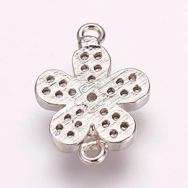 PandaHall Brass Micro Pave Cubic Zirconia Links, Flower, Platinum, 14.5x10.5x3mm, Hole: 1mm Brass+Cubic Zirconia Flower
PandaHall Brass Micro Pave Cubic Zirconia Links, Flower, Platinum, 14.5x10.5x3mm, Hole: 1mm Brass+Cubic Zirconia Flower