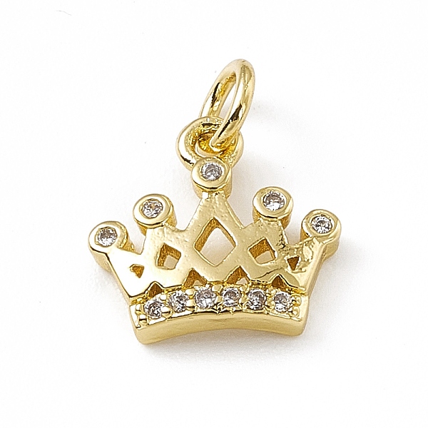 PandaHall Brass Micro Pave Clear Cubic Zirconia Crown Charms, with Open Jump Rings, Real 18K Gold Plated, 10x11x2.5mm, Jump Ring: 4.5x0.7mm...
PandaHall Brass Micro Pave Clear Cubic Zirconia Crown Charms, with Open Jump Rings, Real 18K Gold Plated, 10x11x2.5mm, Jump Ring: 4.5x0.7mm...