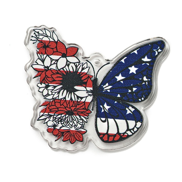 PandaHall Independence Day Acrylic Pendants, Butterfly, 38.5x44.5x2.5mm, Hole: 2mm Acrylic Butterfly
PandaHall Independence Day Acrylic Pendants, Butterfly, 38.5x44.5x2.5mm, Hole: 2mm Acrylic Butterfly