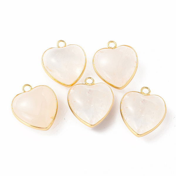 PandaHall Natural Quartz Crystal Pendants, Rock Crystal Pendants, with Golden Plated Brass Findings, Heart Charms, 18~19x15~17x7~10mm, Hole...
PandaHall Natural Quartz Crystal Pendants, Rock Crystal Pendants, with Golden Plated Brass Findings, Heart Charms, 18~19x15~17x7~10mm, Hole...