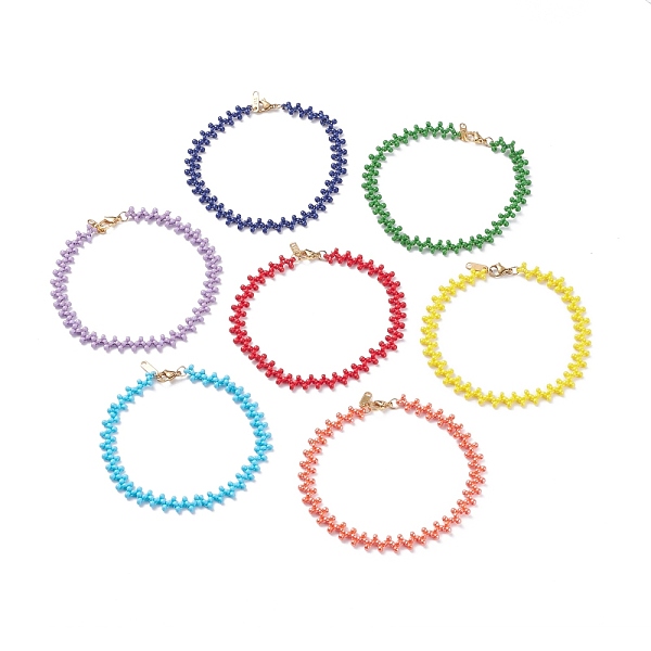 PandaHall 7Pcs 7 Color Japanese Rocailles Seed Beaded Anklets Set, Wire Wrapped Jewelry for Women, Mixed Color, 9-1/2 inch(24cm) Glass..., Multicolor
PandaHall 7Pcs 7 Color Japanese Rocailles Seed Beaded Anklets Set, Wire Wrapped Jewelry for Women, Mixed Color, 9-1/2 inch(24cm) Glass..., Multicolor