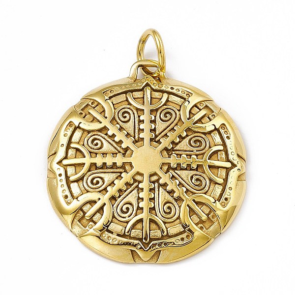 PandaHall Ion Plating(IP) 304 Stainless Steel Manual Polishing Pendants, with Jump Rings, Flat Round with Vegvisir Charm, Antique Golden...
PandaHall Ion Plating(IP) 304 Stainless Steel Manual Polishing Pendants, with Jump Rings, Flat Round with Vegvisir Charm, Antique Golden...