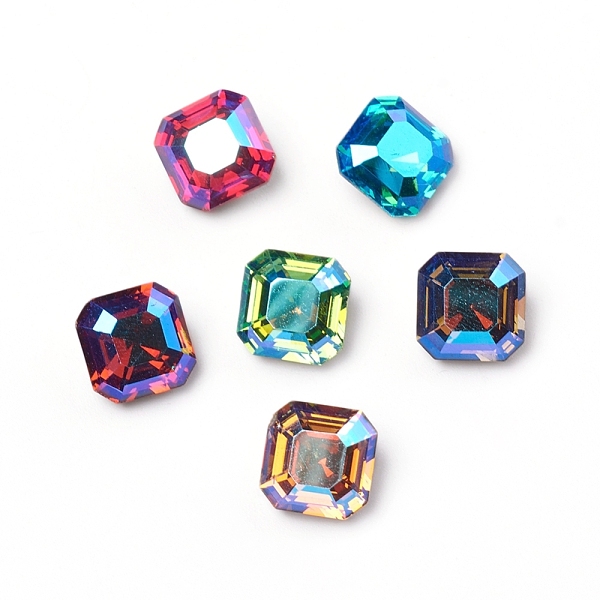 PandaHall Glass Rhinestone Cabochons, Fluorescent Style, Pointed Back, Back Plated, Faceted, Square, Mixed Color, 10x10x6.5mm Glass..., Multicolor
PandaHall Glass Rhinestone Cabochons, Fluorescent Style, Pointed Back, Back Plated, Faceted, Square, Mixed Color, 10x10x6.5mm Glass..., Multicolor