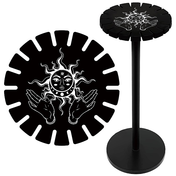 PandaHall Wooden Wheel, Wooden Display Shelf, Black Holder Stand, Rustic Divination Pendulum Storage Rack, Witch Stuff, Sun, 120x10mm, Hole...
PandaHall Wooden Wheel, Wooden Display Shelf, Black Holder Stand, Rustic Divination Pendulum Storage Rack, Witch Stuff, Sun, 120x10mm, Hole...