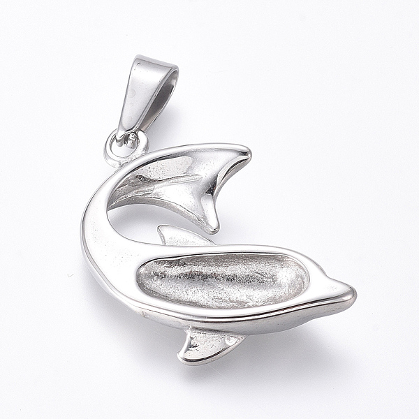 PandaHall Dolphin 304 Stainless Steel Pendants, Stainless Steel Color, 34x25x5.5mm, Hole: 8x5mm 304 Stainless Steel Dolphin
PandaHall Dolphin 304 Stainless Steel Pendants, Stainless Steel Color, 34x25x5.5mm, Hole: 8x5mm 304 Stainless Steel Dolphin
