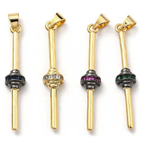 PandaHall Brass with Cubic Zirconia Pendants, Long-Lasting Plated, Lead Free & Cadmium Free, Real 18K Gold Plated, Stick, Mixed Color..., Multicolor
PandaHall Brass with Cubic Zirconia Pendants, Long-Lasting Plated, Lead Free & Cadmium Free, Real 18K Gold Plated, Stick, Mixed Color..., Multicolor