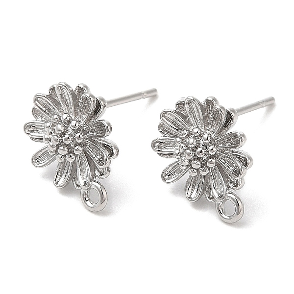 PandaHall Brass Stud Earring Findings, with Horizontal Loop, Flower, Real Platinum Plated, 12x10mm, Hole: 1.2mm, Pin: 0.7mm Brass Flower
PandaHall Brass Stud Earring Findings, with Horizontal Loop, Flower, Real Platinum Plated, 12x10mm, Hole: 1.2mm, Pin: 0.7mm Brass Flower