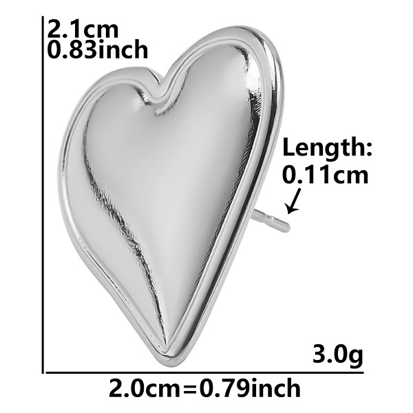 PandaHall Stylish 304 Stainless Steel Heart Stud Earrings for Women 304 Stainless Steel
PandaHall Stylish 304 Stainless Steel Heart Stud Earrings for Women 304 Stainless Steel