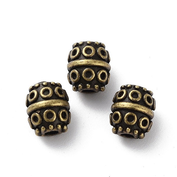 PandaHall Tibetan Style Alloy Beads, Cadmium Free & Lead Free, Barrel, Antique Bronze, 7x8.5mm, Hole: 1.8mm, about 775pcs/1000g Alloy Barrel
PandaHall Tibetan Style Alloy Beads, Cadmium Free & Lead Free, Barrel, Antique Bronze, 7x8.5mm, Hole: 1.8mm, about 775pcs/1000g Alloy Barrel