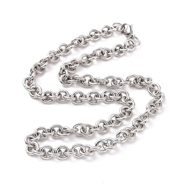 PandaHall 304 Stainless Steel Rolo Chains Necklaces, with Lobster Claw Clasps, Stainless Steel Color, 19.65 inch(49.9cm) 304 Stainless Steel
PandaHall 304 Stainless Steel Rolo Chains Necklaces, with Lobster Claw Clasps, Stainless Steel Color, 19.65 inch(49.9cm) 304 Stainless Steel