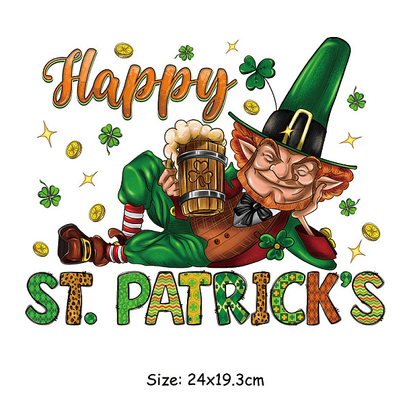 PandaHall Saint Patrick's Day Theme PET Sublimation Stickers, Heat Transfer Film, Iron on Vinyls, for Clothes Decoration, Word, 193x240mm...
PandaHall Saint Patrick's Day Theme PET Sublimation Stickers, Heat Transfer Film, Iron on Vinyls, for Clothes Decoration, Word, 193x240mm...