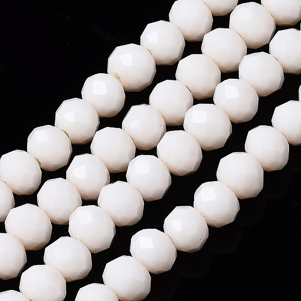 PandaHall Opaque Solid Color Glass Beads Strands, Faceted, Rondelle, Creamy White, 4x3mm, Hole: 0.4mm Glass Rondelle
PandaHall Opaque Solid Color Glass Beads Strands, Faceted, Rondelle, Creamy White, 4x3mm, Hole: 0.4mm Glass Rondelle