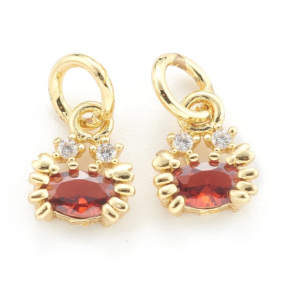 PandaHall Brass Cubic Zirconia Pendants, with Jump Rings, Crab, Real 18K Gold Plated, 9x7x3mm, Hole: 3.5mm Brass+Cubic Zirconia Crab Red
PandaHall Brass Cubic Zirconia Pendants, with Jump Rings, Crab, Real 18K Gold Plated, 9x7x3mm, Hole: 3.5mm Brass+Cubic Zirconia Crab Red