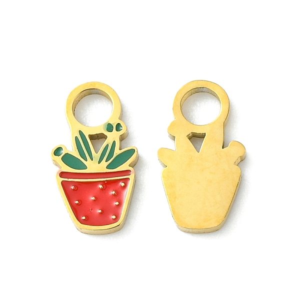 PandaHall Ion Plating(IP) 304 Stainless Steel Manual Polishing Charms, with Enamel, Potted Plant Charm, Golden, 11x6x1mm, Hole: 2.5mm..., Red
PandaHall Ion Plating(IP) 304 Stainless Steel Manual Polishing Charms, with Enamel, Potted Plant Charm, Golden, 11x6x1mm, Hole: 2.5mm..., Red