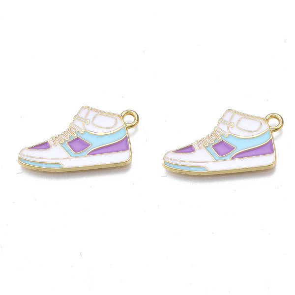 PandaHall Alloy Enamel Shoes Pendants, Cadmium Free & Nickel Free & Lead Free, Light Gold, Sneakers, Medium Orchid, 14x25.5x1.5mm, Hole: 2mm...
PandaHall Alloy Enamel Shoes Pendants, Cadmium Free & Nickel Free & Lead Free, Light Gold, Sneakers, Medium Orchid, 14x25.5x1.5mm, Hole: 2mm...