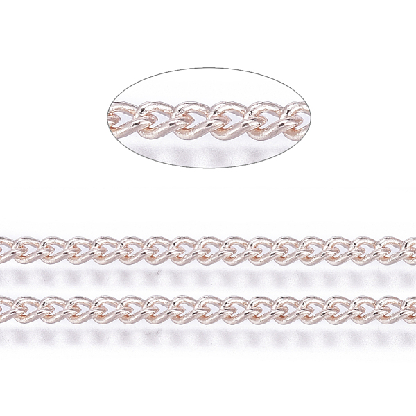 PandaHall Brass Twisted Chains, Curb Chains, Unwelded, with Spool, Oval, Lead Free & Nickel Free & Cadmium Free, Rose Gold, 2.5x2x0.5mm...
PandaHall Brass Twisted Chains, Curb Chains, Unwelded, with Spool, Oval, Lead Free & Nickel Free & Cadmium Free, Rose Gold, 2.5x2x0.5mm...