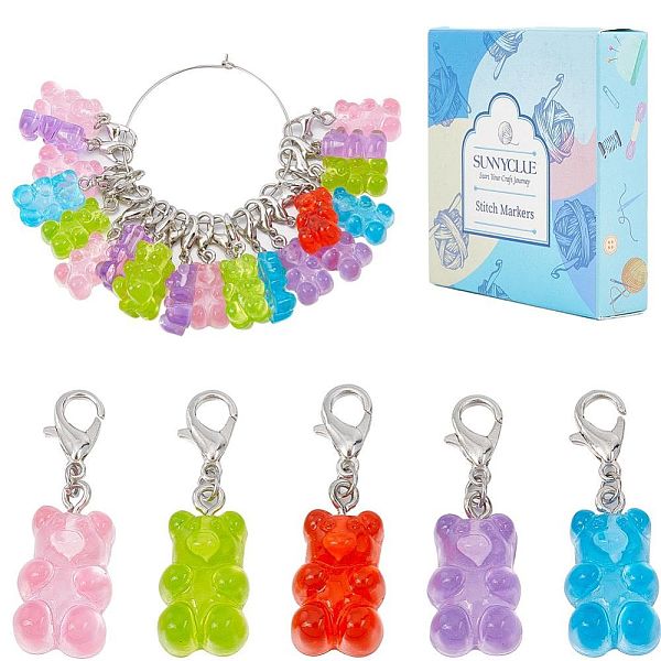 PandaHall SUNNYCLUE 1 Box 30Pcs Stitch Markers Knitting Bear Stitch Marker Charms Knitting Markers Charm Cute Leverback Locking Stitch..., Multicolor
PandaHall SUNNYCLUE 1 Box 30Pcs Stitch Markers Knitting Bear Stitch Marker Charms Knitting Markers Charm Cute Leverback Locking Stitch..., Multicolor