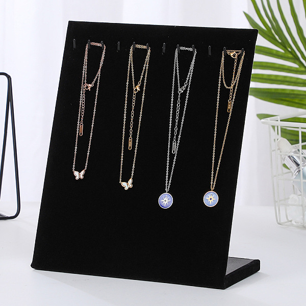 PandaHall Velvet Necklace Display Stands, Jewelry Display Rack, L-Shaped, Rectangle, Black, 20x10x25cm Velvet Black
PandaHall Velvet Necklace Display Stands, Jewelry Display Rack, L-Shaped, Rectangle, Black, 20x10x25cm Velvet Black