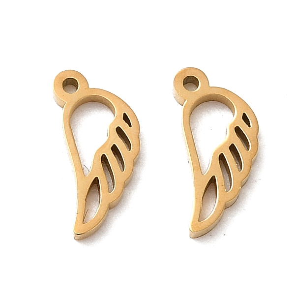 PandaHall 304 Stainless Steel Charms, Laser Cut, Wing Charm, Real 14K Gold Plated, 8.5x3.9x0.9mm, Hole: 0.7mm 304 Stainless Steel Wing
PandaHall 304 Stainless Steel Charms, Laser Cut, Wing Charm, Real 14K Gold Plated, 8.5x3.9x0.9mm, Hole: 0.7mm 304 Stainless Steel Wing