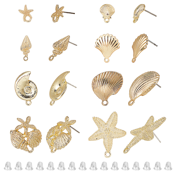 PandaHall CHGCRAFT 32Pcs 8 Style Sea Animal Gold Ear Studs with Loop Hole Earring Posts and Backs Sea Animal Earring Charms with Protective...
PandaHall CHGCRAFT 32Pcs 8 Style Sea Animal Gold Ear Studs with Loop Hole Earring Posts and Backs Sea Animal Earring Charms with Protective...