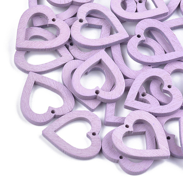 PandaHall Painted Poplar Wood Pendants, Heart, Lilac, 25x22.5x3mm, Hole: 1.4mm Wood Heart Purple
PandaHall Painted Poplar Wood Pendants, Heart, Lilac, 25x22.5x3mm, Hole: 1.4mm Wood Heart Purple