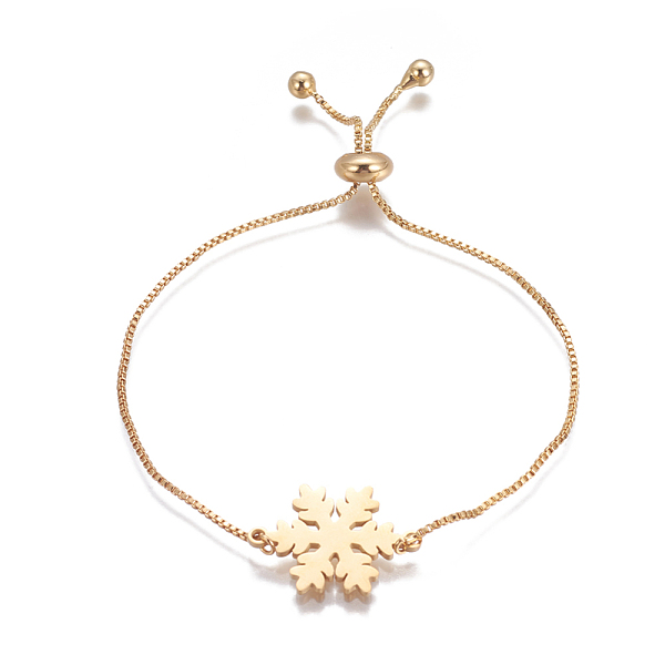 PandaHall 201 Stainless Steel Slider Bracelets, Box Chains, Snowflake, Golden, 9-5/8 inch~9-7/8 inch(24.5~25cm), Links: 22x15.5x1.5mm 201...
PandaHall 201 Stainless Steel Slider Bracelets, Box Chains, Snowflake, Golden, 9-5/8 inch~9-7/8 inch(24.5~25cm), Links: 22x15.5x1.5mm 201...