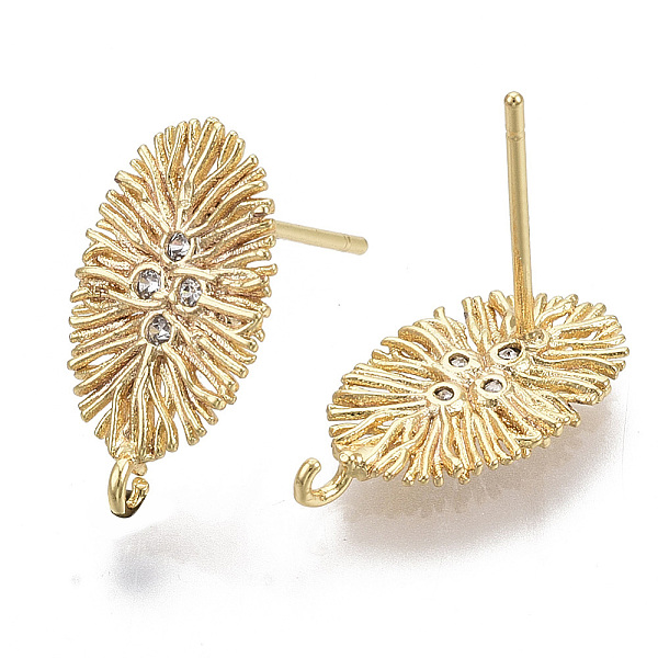PandaHall Brass Micro Pave Cubic Zirconia Stud Earring Findings, with Loop, Real 18K Gold Plated, Nickel Free, Oval, Clear, 15.5x8.5mm, Hole...
PandaHall Brass Micro Pave Cubic Zirconia Stud Earring Findings, with Loop, Real 18K Gold Plated, Nickel Free, Oval, Clear, 15.5x8.5mm, Hole...