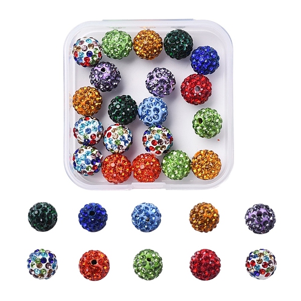 PandaHall 20Pcs Pave Disco Ball Beads, Polymer Clay Rhinestone Beads, Round, Mixed Color, PP13(1.9~2mm), 6 Rows Rhinestone, 10mm, Hole..., Multicolor
PandaHall 20Pcs Pave Disco Ball Beads, Polymer Clay Rhinestone Beads, Round, Mixed Color, PP13(1.9~2mm), 6 Rows Rhinestone, 10mm, Hole..., Multicolor