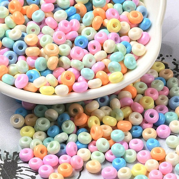 PandaHall Baking Paint Glass Seed Beads, Donut, Colorful, 4x2.5mm, Hole: 1mm, about 6205pcs/pound Glass Donut
PandaHall Baking Paint Glass Seed Beads, Donut, Colorful, 4x2.5mm, Hole: 1mm, about 6205pcs/pound Glass Donut