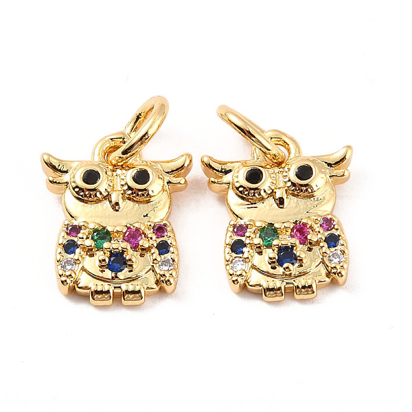 PandaHall Rack Plating Brass Micro Pave Cubic Zirconia Charms, with Jump Ring, Cadmium Free & Lead Free, Owl, Real 18K Gold Plated...
PandaHall Rack Plating Brass Micro Pave Cubic Zirconia Charms, with Jump Ring, Cadmium Free & Lead Free, Owl, Real 18K Gold Plated...