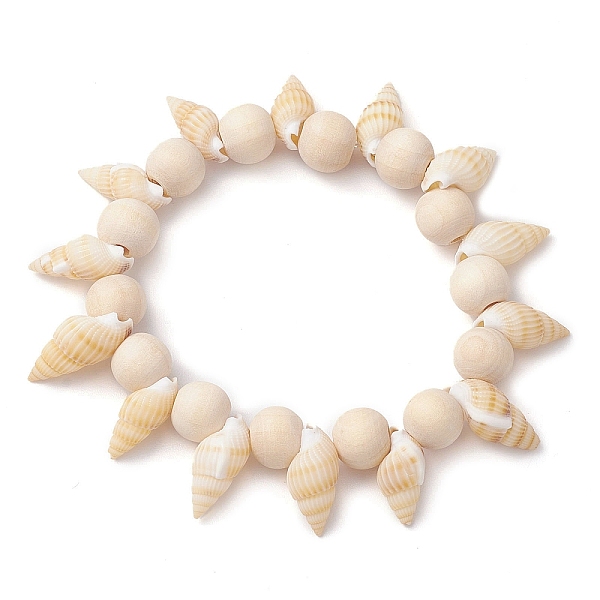 PandaHall Summer Beach Natural Spiral Shell Stretch Bracelets, 8mm Round Wood Beaded Stretch Bracelets for Women, Floral White, Inner...
PandaHall Summer Beach Natural Spiral Shell Stretch Bracelets, 8mm Round Wood Beaded Stretch Bracelets for Women, Floral White, Inner...