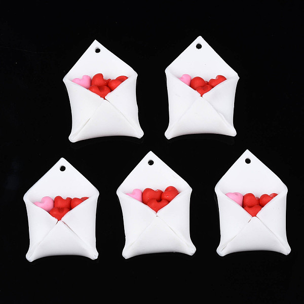 PandaHall Handmade Polymer Clay Pendants, Heart Bouquet, for Valentine's Day, White, 31~32x21.5~22x9.5~10mm, Hole: 1.8mm Polymer Clay Flower...
PandaHall Handmade Polymer Clay Pendants, Heart Bouquet, for Valentine's Day, White, 31~32x21.5~22x9.5~10mm, Hole: 1.8mm Polymer Clay Flower...