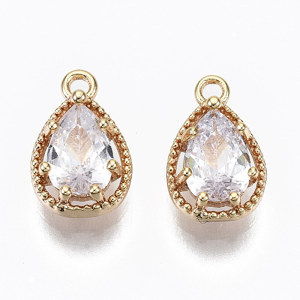 PandaHall Brass Micro Cubic Zirconia Charms, Nickel Free, Real 18K Gold Plated, Teardrop, Clear, 9.5x6x3.5mm, Hole: 1mm Brass+Cubic Zirconia...
PandaHall Brass Micro Cubic Zirconia Charms, Nickel Free, Real 18K Gold Plated, Teardrop, Clear, 9.5x6x3.5mm, Hole: 1mm Brass+Cubic Zirconia...