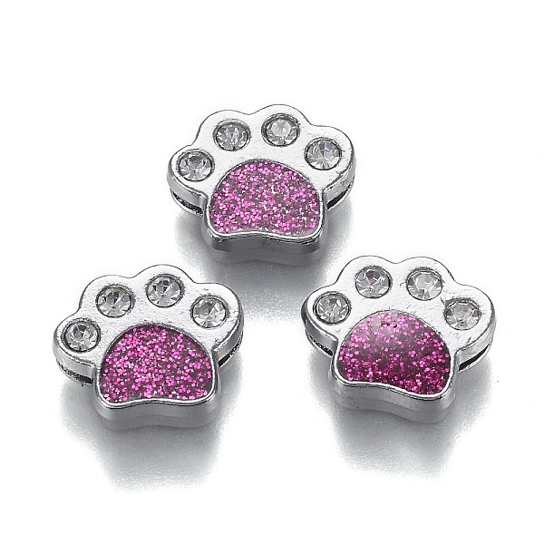 PandaHall Alloy Enamel Slide Charms, and Crystal Rhinestone, with Glitter Sequin, Platinum Plated, Dog Paw Print, Deep Pink, 12.5x14.5x5mm..., Clear
PandaHall Alloy Enamel Slide Charms, and Crystal Rhinestone, with Glitter Sequin, Platinum Plated, Dog Paw Print, Deep Pink, 12.5x14.5x5mm..., Clear