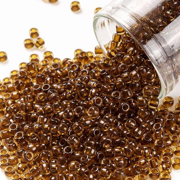PandaHall TOHO Round Seed Beads, Japanese Seed Beads, (2152) Transparent Dark Golden Amber, 8/0, 3mm, Hole: 1mm, about 220pcs/10g Glass..., Brown
PandaHall TOHO Round Seed Beads, Japanese Seed Beads, (2152) Transparent Dark Golden Amber, 8/0, 3mm, Hole: 1mm, about 220pcs/10g Glass..., Brown