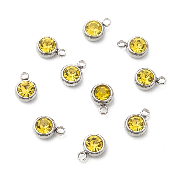 PandaHall 201 Stainless Steel Rhinestone Charms, November Birthstone Charms, Flat Round, Stainless Steel Color, Light Colorado Topaz..., Yellow
PandaHall 201 Stainless Steel Rhinestone Charms, November Birthstone Charms, Flat Round, Stainless Steel Color, Light Colorado Topaz..., Yellow