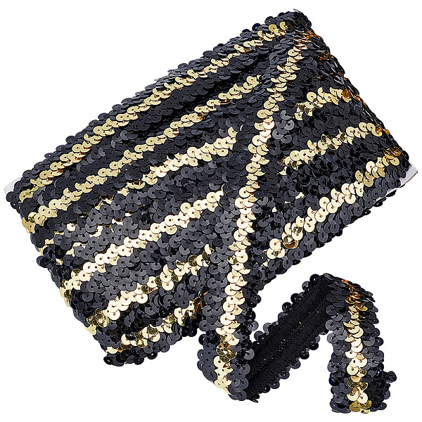 PandaHall PH 15 Yards Sequin Ribbon Trim 30mm Sequin Elastic Trim Black Golden Sequin Elastic Trim Glitter Sequin Trim for Crafts..., Gold
PandaHall PH 15 Yards Sequin Ribbon Trim 30mm Sequin Elastic Trim Black Golden Sequin Elastic Trim Glitter Sequin Trim for Crafts..., Gold